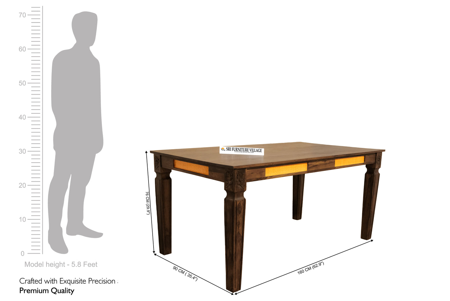 Stone / 6 Seater Dining Table Set