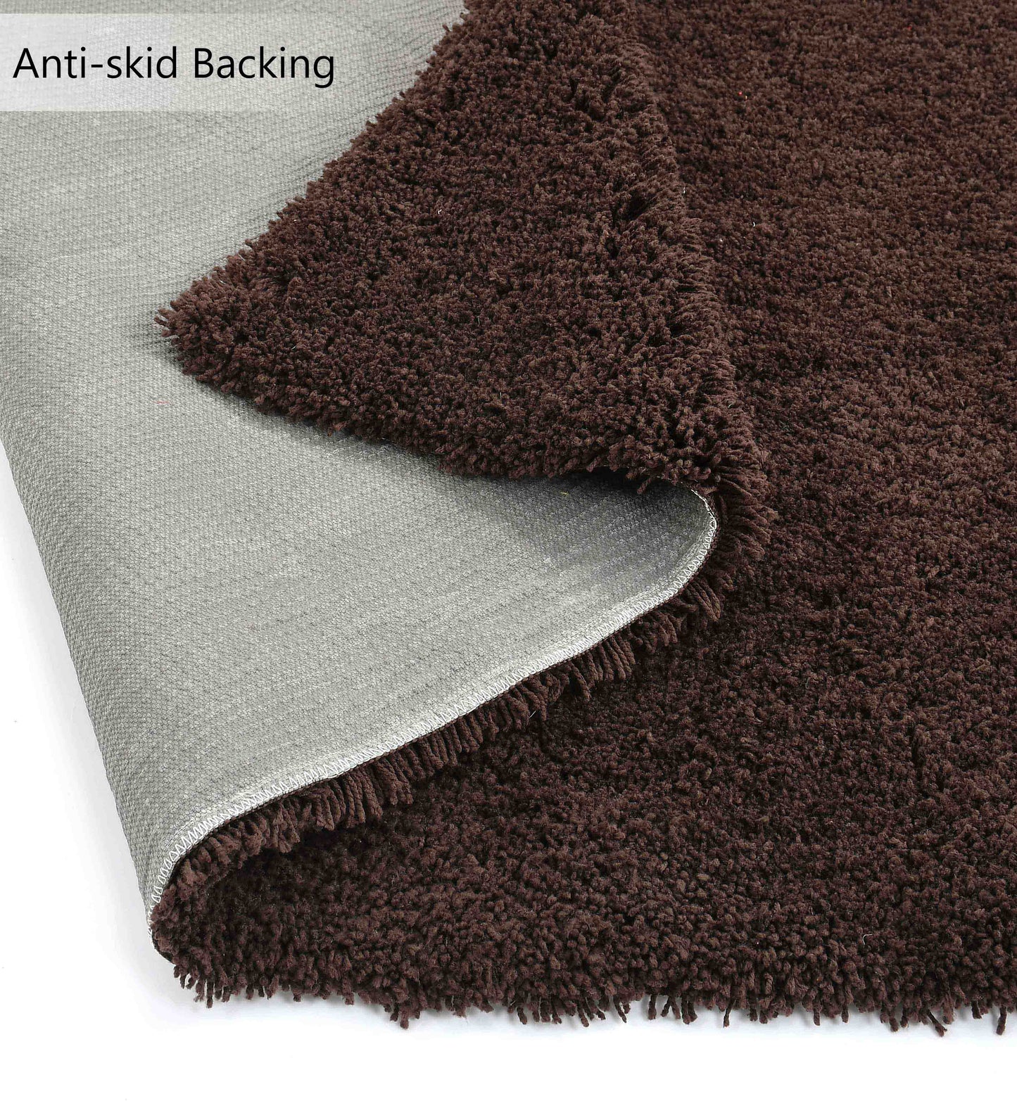 Presto Brown Solid Soft Feel Anti-Skid Carpet - ICAS02