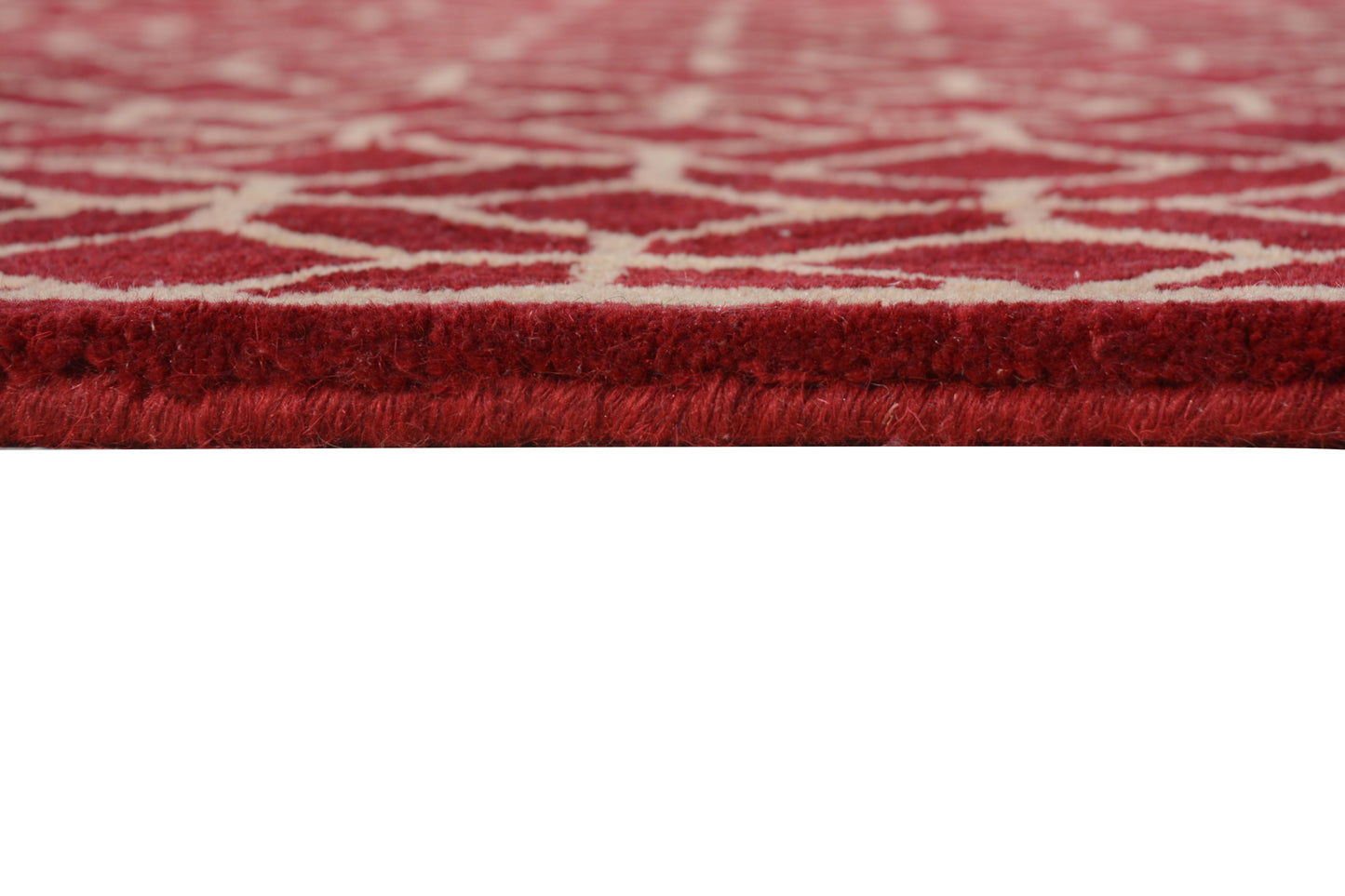 Red Hand Tufted Wool Carpet - ICHT1151