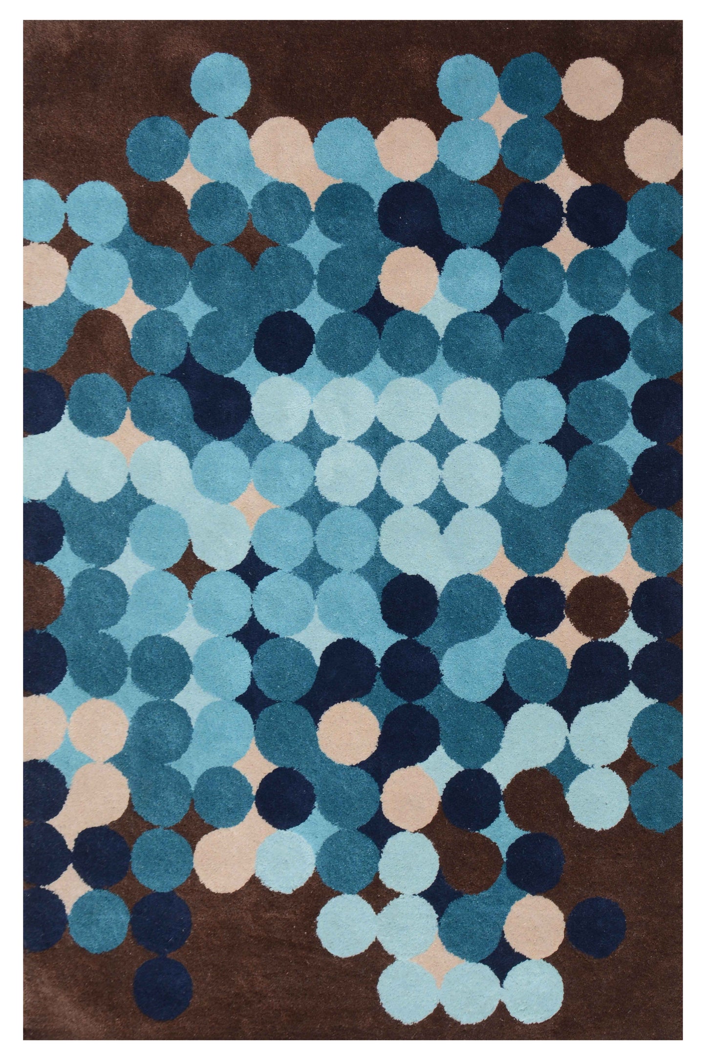 Brown Hand Tufted Wool Carpet - ICHT1162