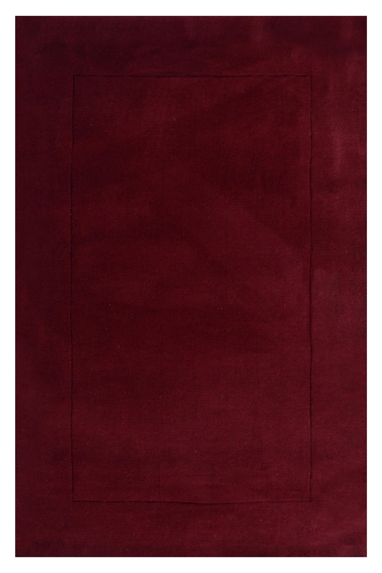 Maroon Hand Tufted Wool Carpet - ICHT1171