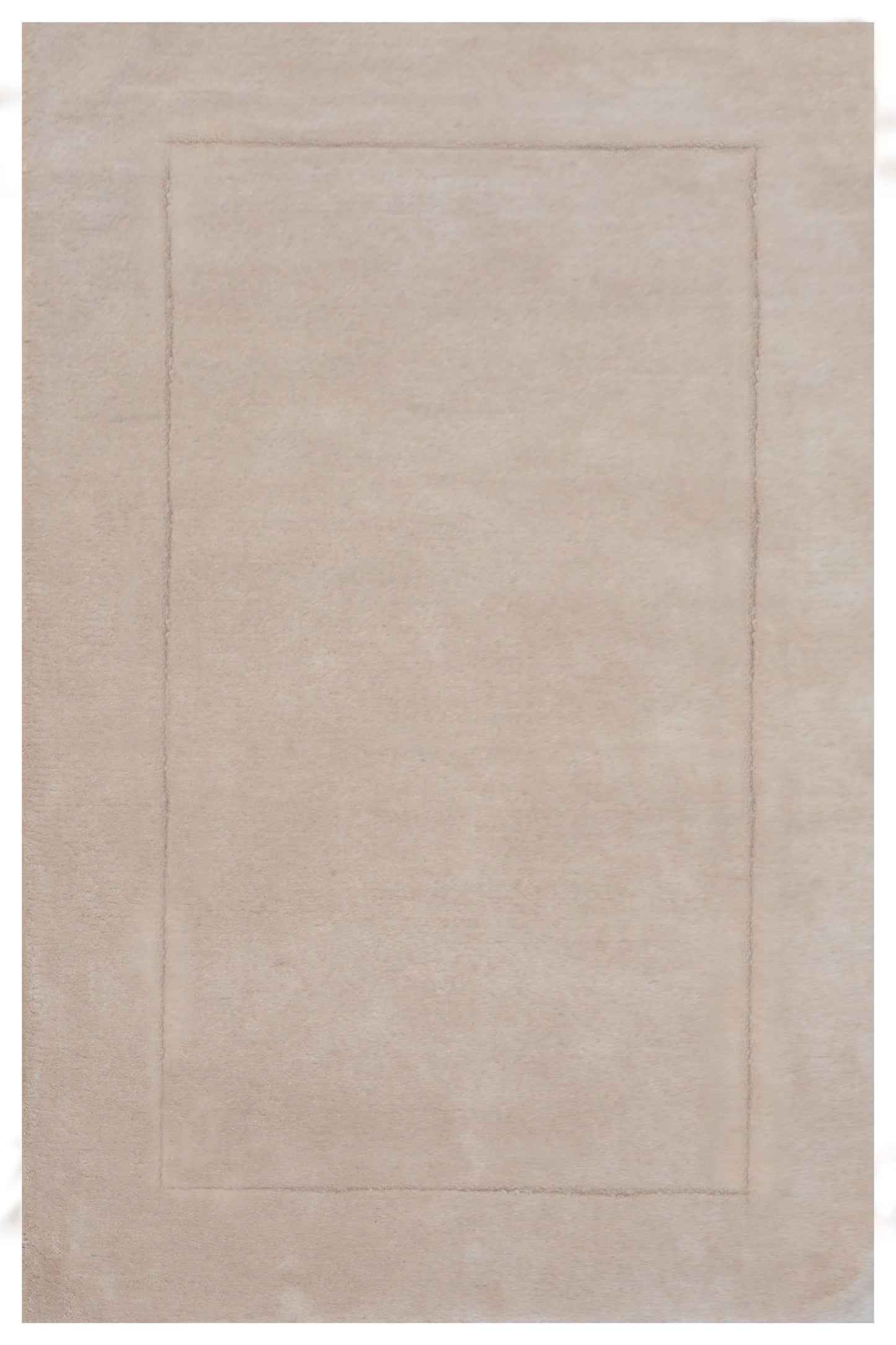 Beige Hand Tufted Wool Carpet - ICHT1173