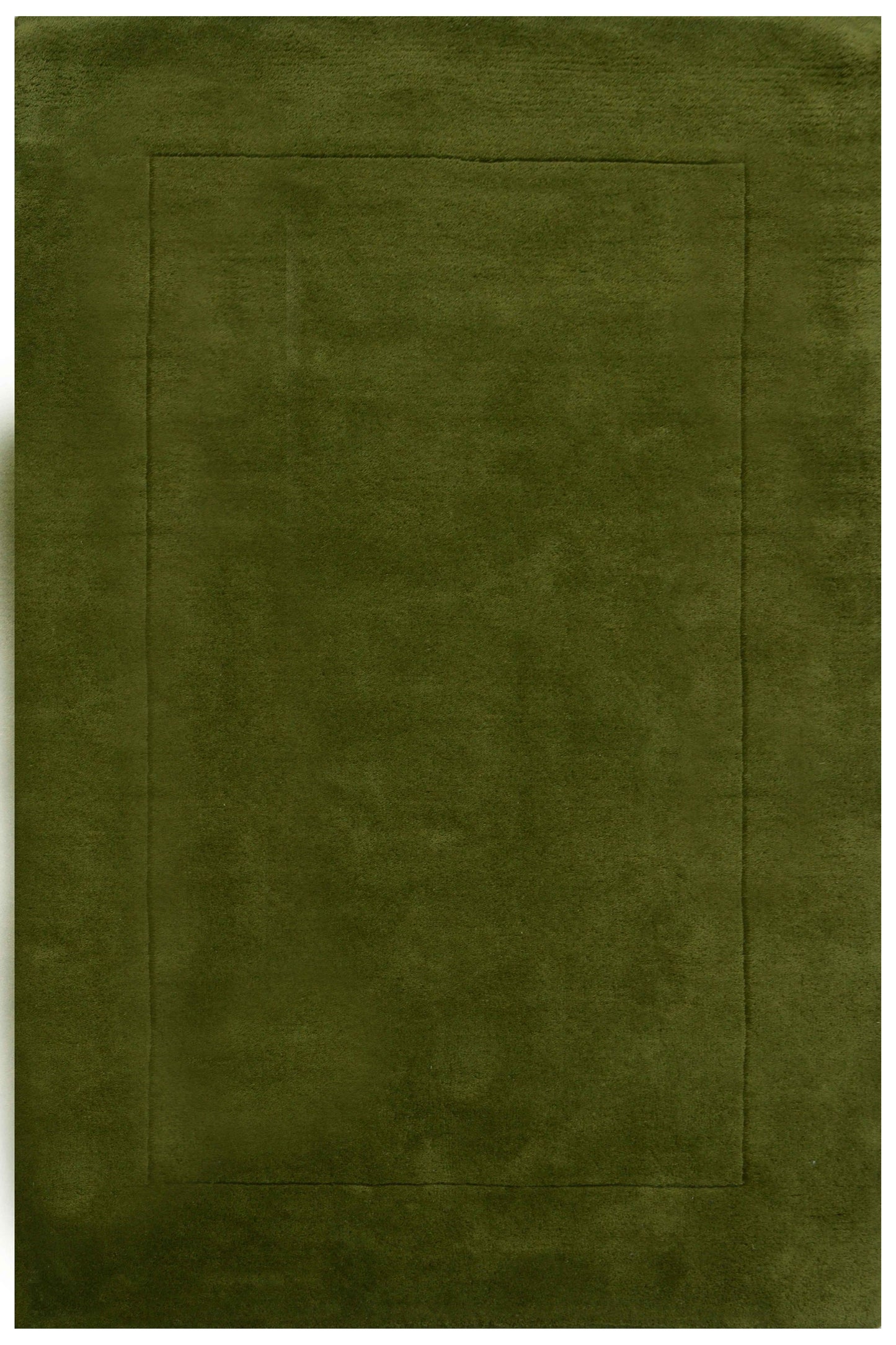 Green Hand Tufted Wool Carpet - ICHT1178