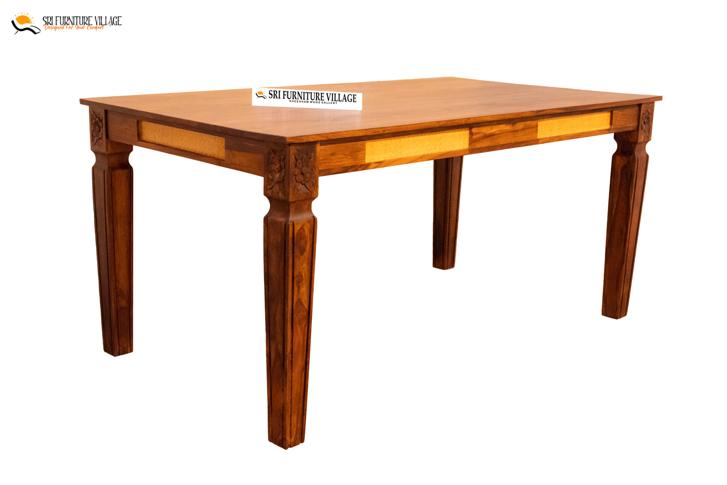 Natural / 6 Seater Dining Table Set 