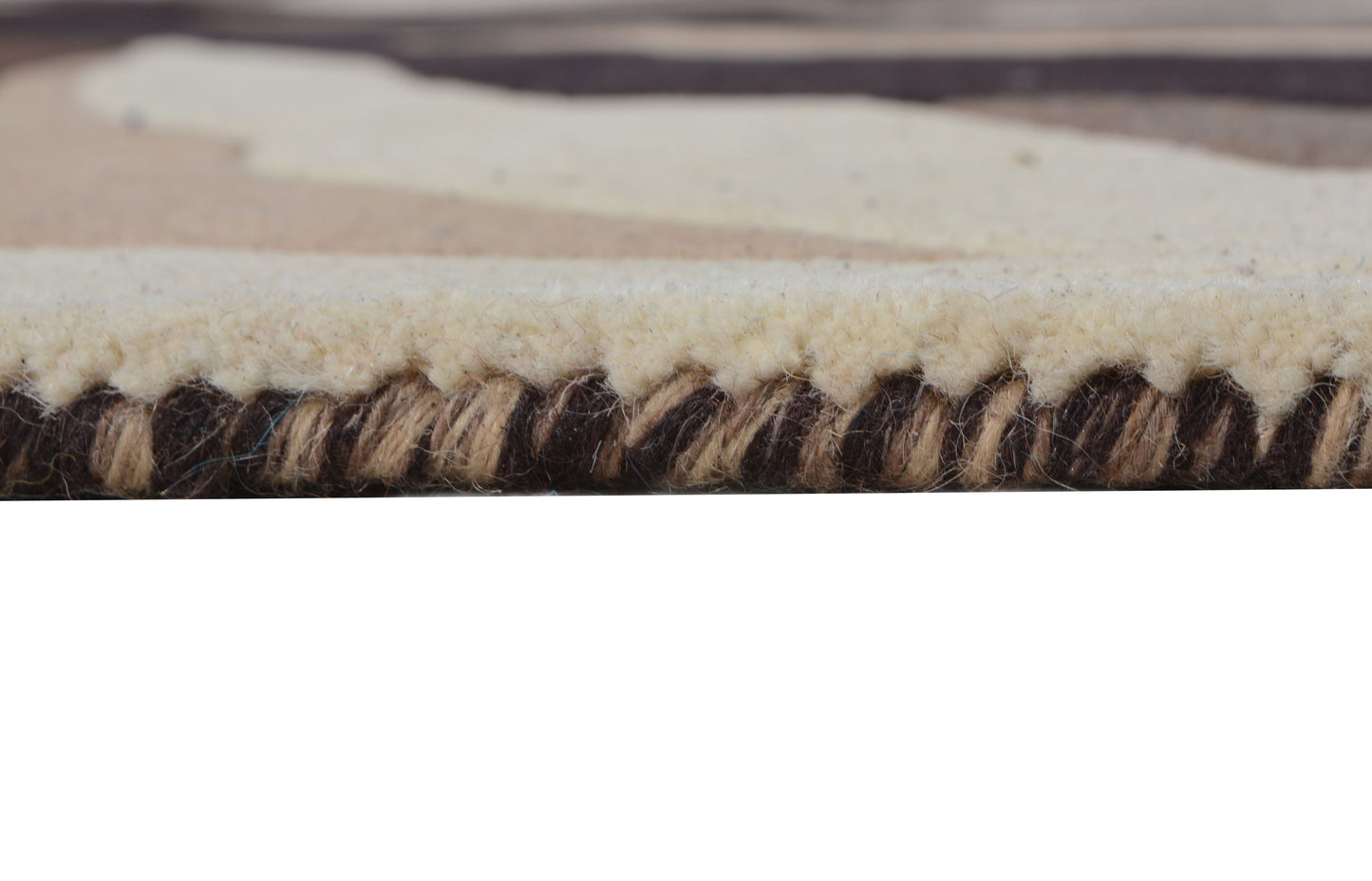 Brown Hand Tufted Wool Carpet - ICHT1032