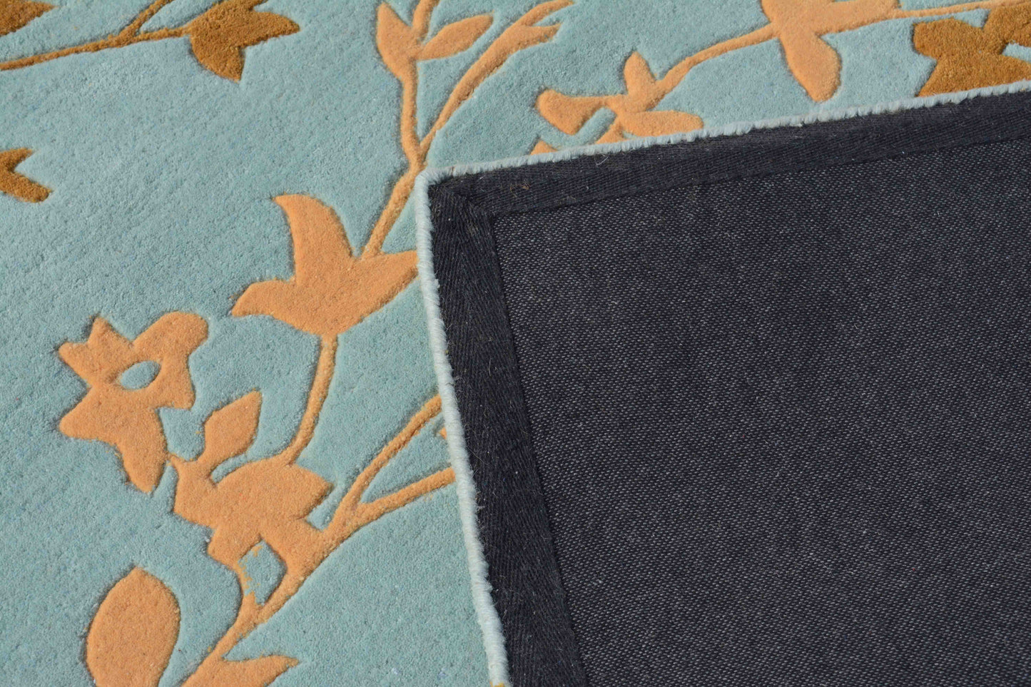 Blue Hand Tufted Wool Carpet - ICHT1103